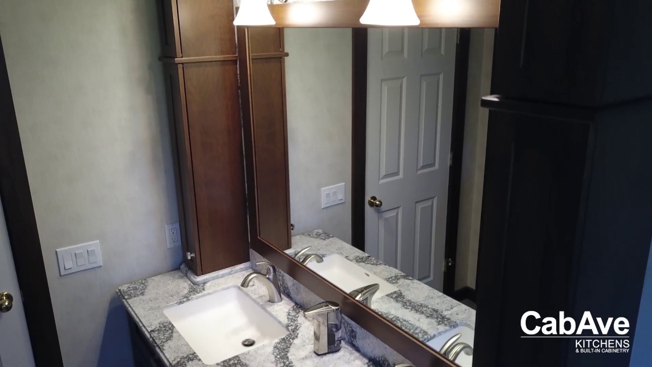 CabAve Designed Custom Cherry Vanity