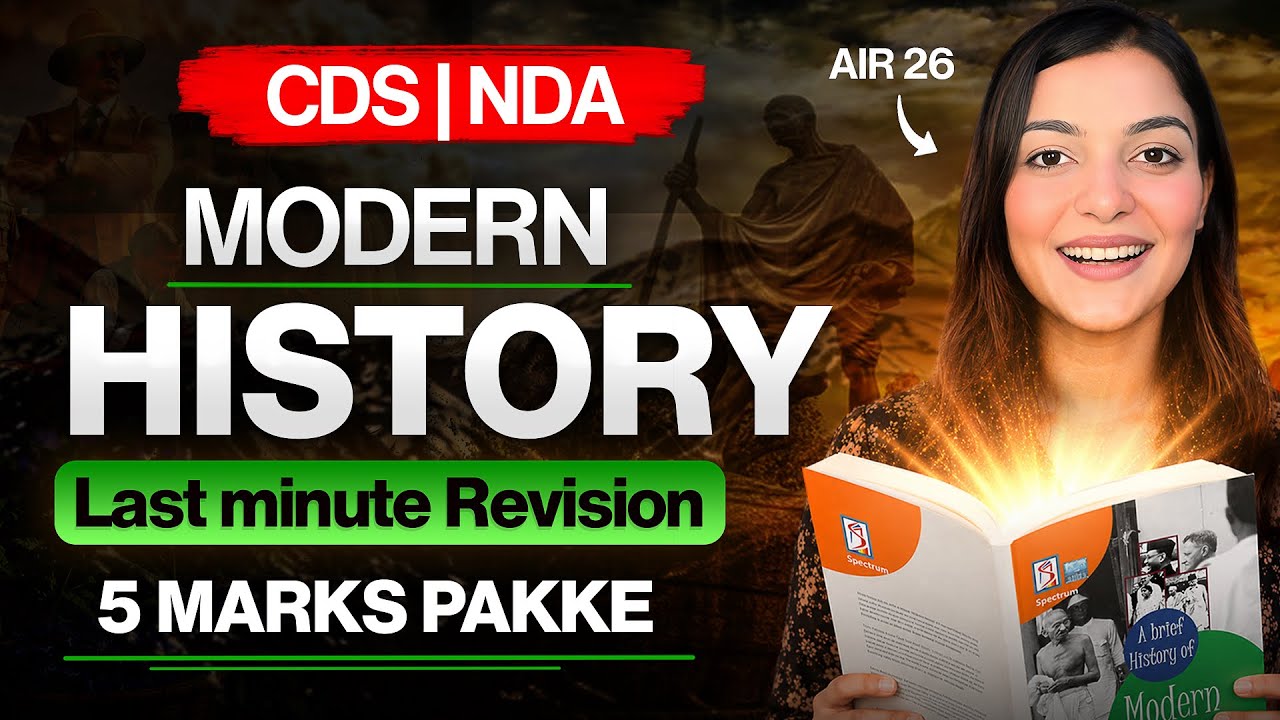 Complete History from this video in CDS 2 2026 | NDA 2 2026 | By Vaishalli Ma&rsquo;am