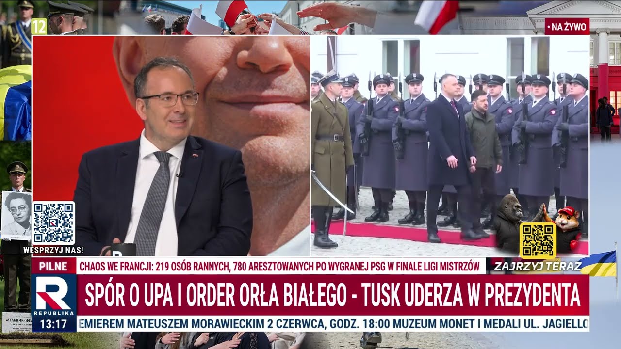 Zełenski prowokuje Polskę? Ostry sp&oacute;r o kult UPA i Order Orła Białego!