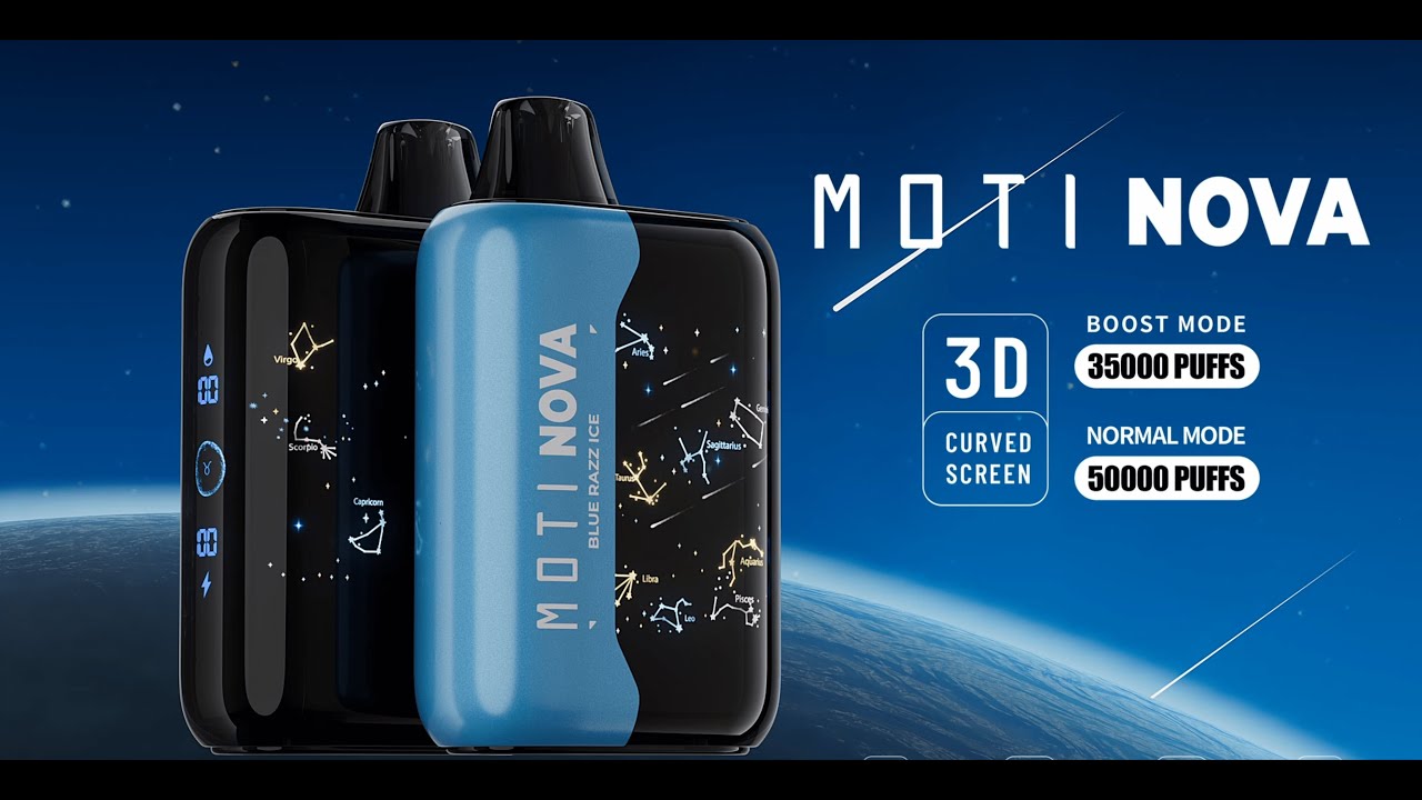 MOTI NOVA 50K Disposable Vape: A Stunning 3D Curved Screen with Innovative UI Design!