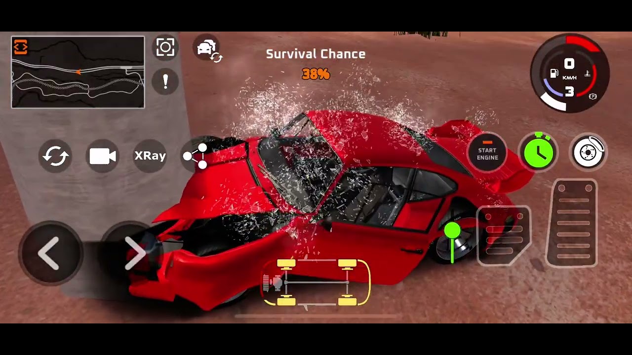 Car crash with suvival chance (game name: driveCSX