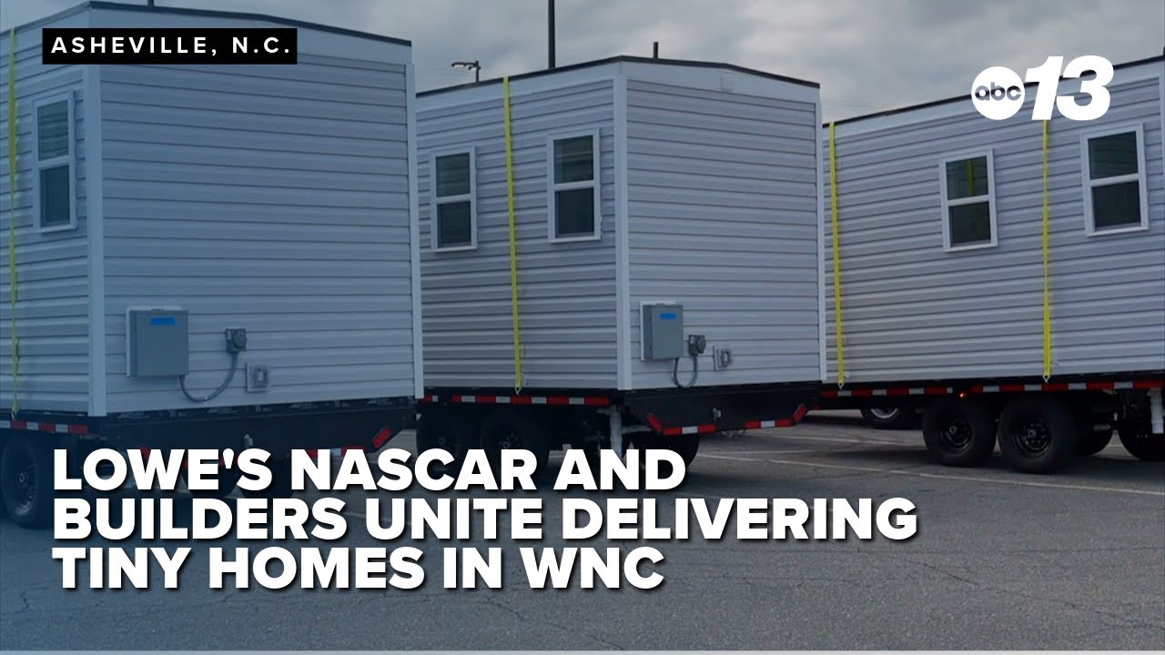 Lowe's Nascar and builders unite delivering tiny homes in WNC