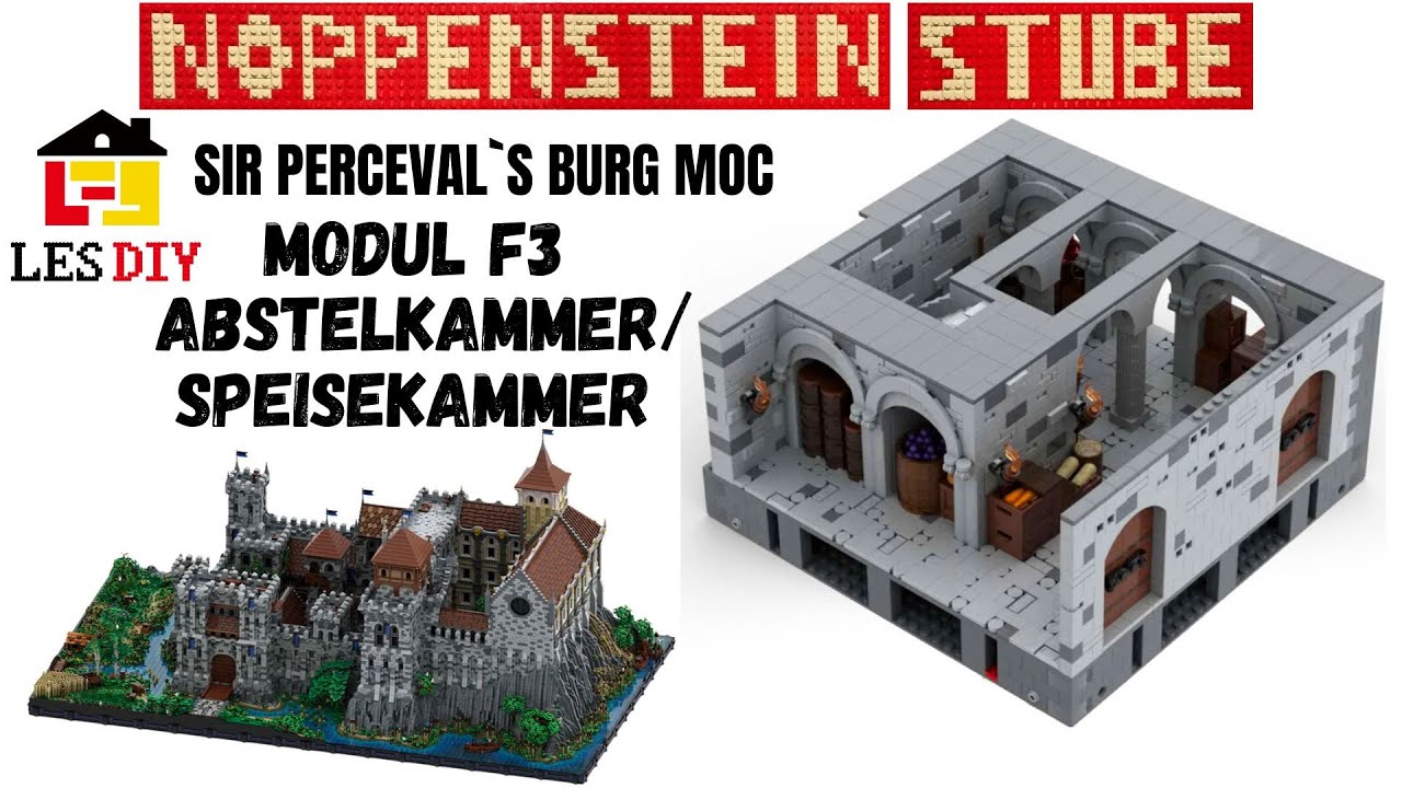 Hier gibt es viel zu sehen | Sir Perceval´s Burg Moc von LesDiy Modul F3 Die Abstell- Speisekammer