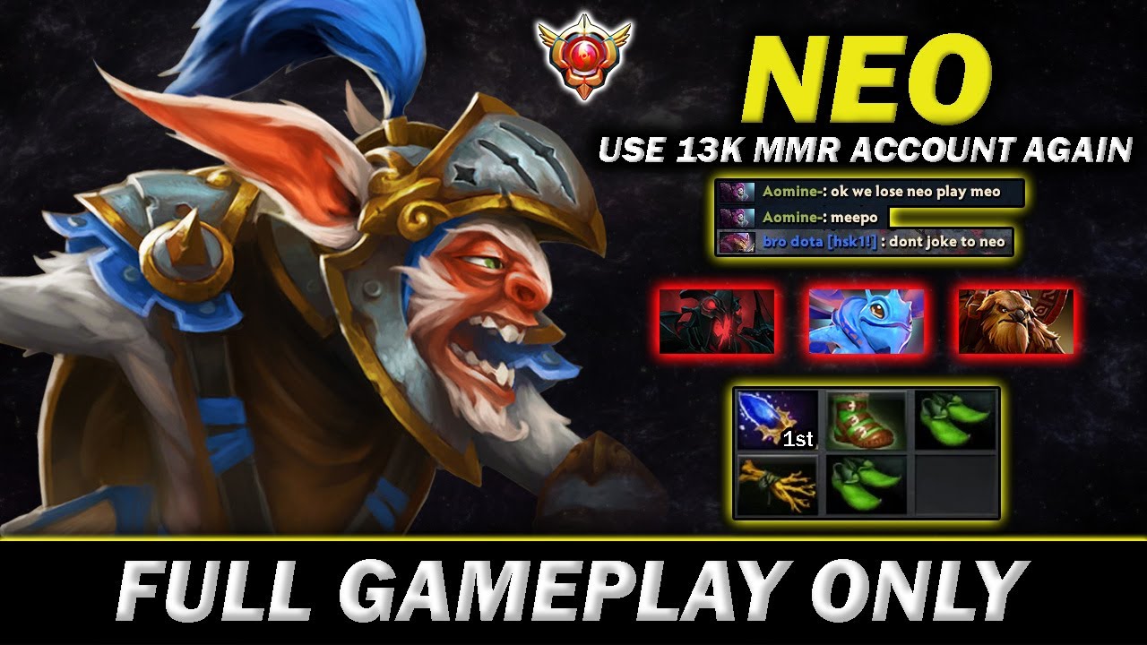 to ez using 10K MMR, Neo(DOGKING) Back to use 13K MMR Account Again, 1st scepter -Meepo Gameplay#906