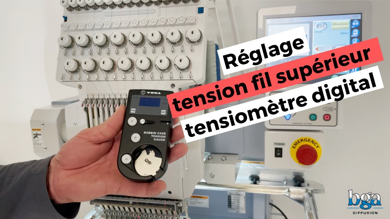Réglage tension fil supérieur tensiomètre digital