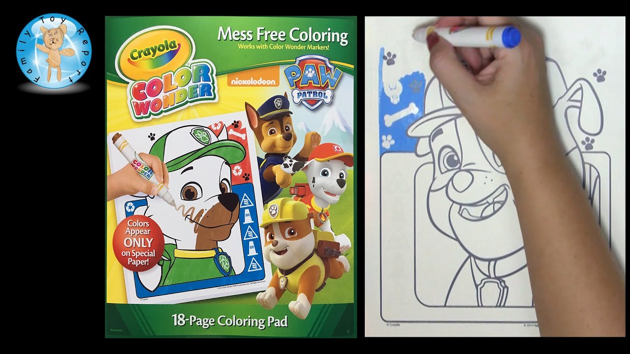 Crayola Color Wonder Paw Patrol Coloring Book Speed Coloring - Family Toy Report