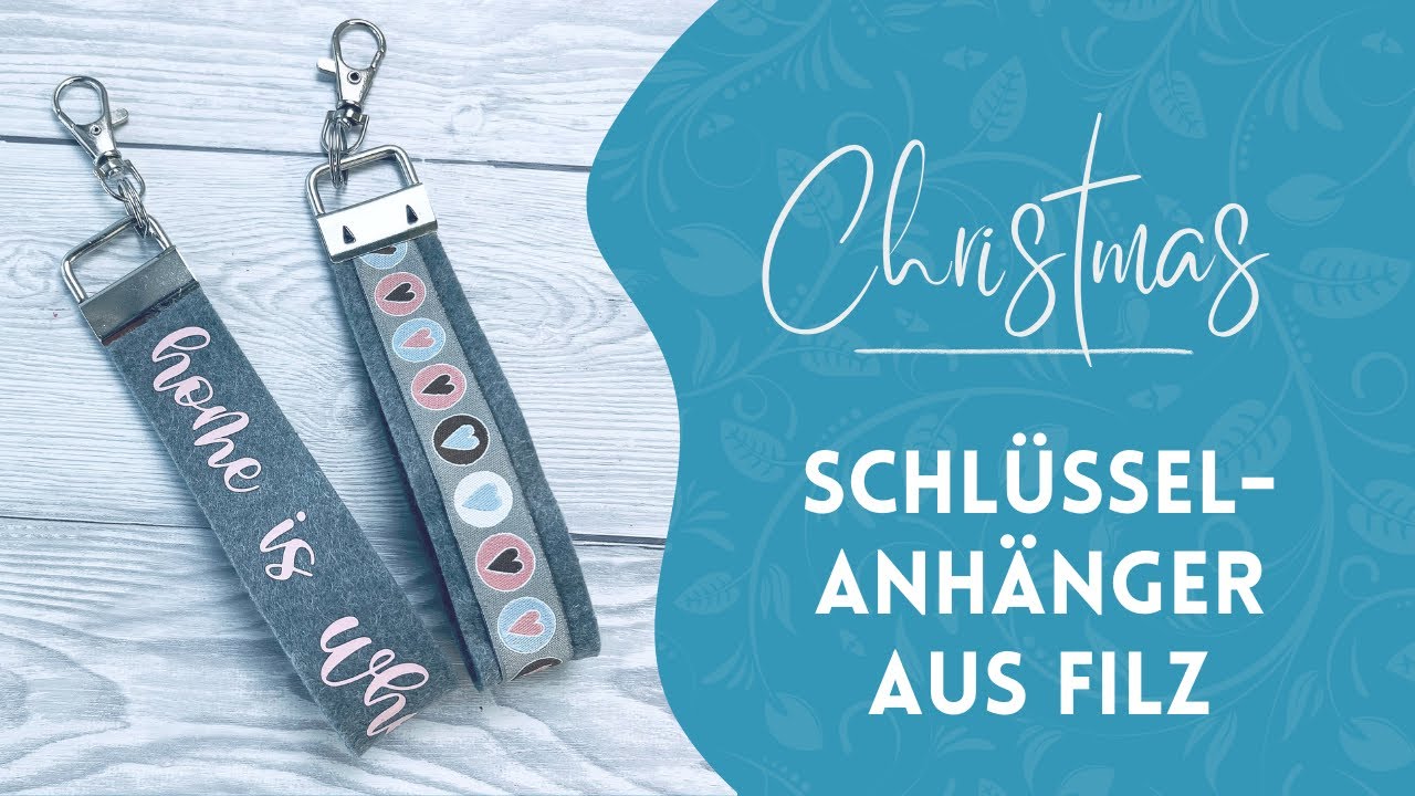 Weihnachtsgeschenkidee 1: Schl&uuml;sselanh&auml;nger aus Filz n&auml;hen und beplotten