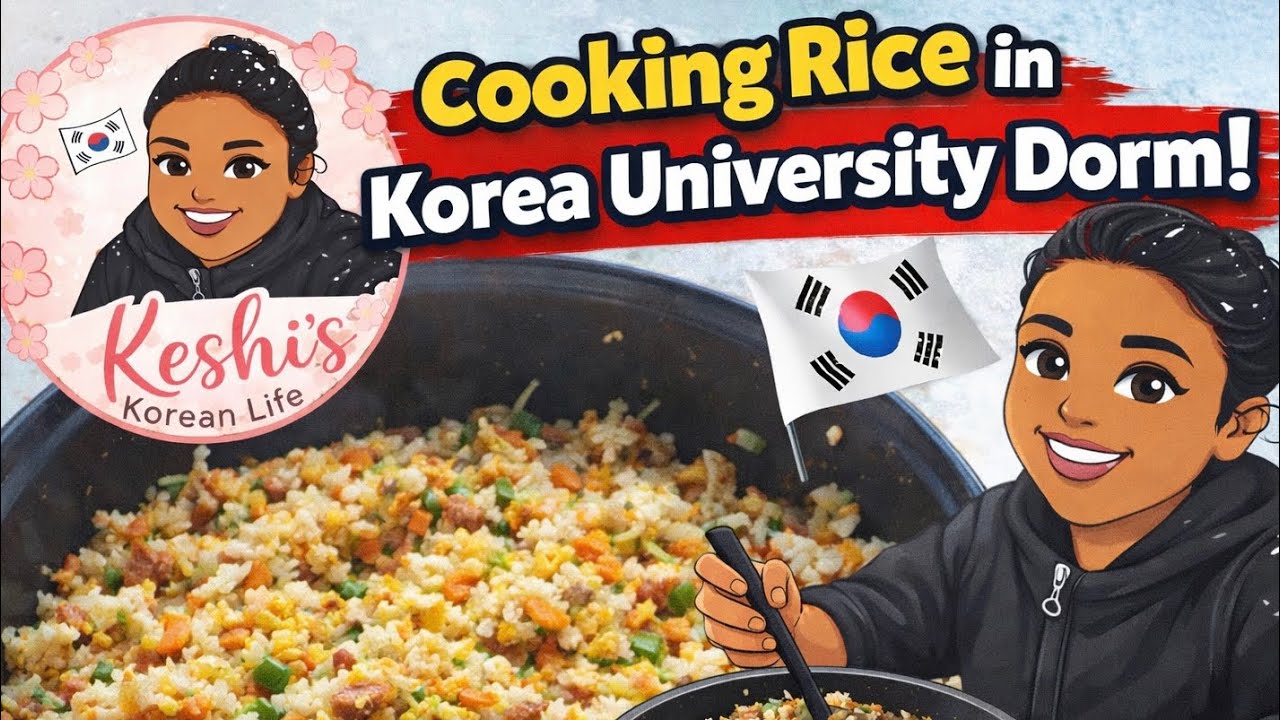 Cooking rice in Korean University Dorm! 