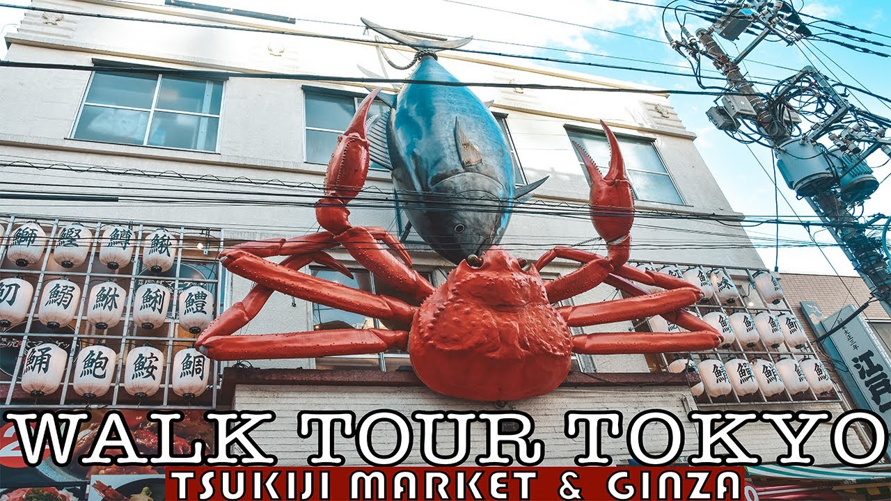 TOP TSUKIJI STREET FOOD | GINZA WALK TOUR 🇯🇵