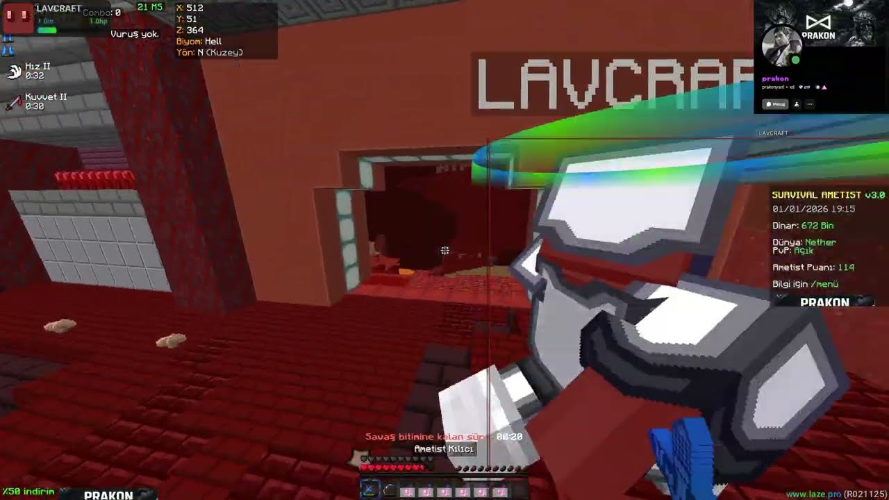 Craftrise Ametist Hile PvP LAZE PRO Set Katlama Pvp #4