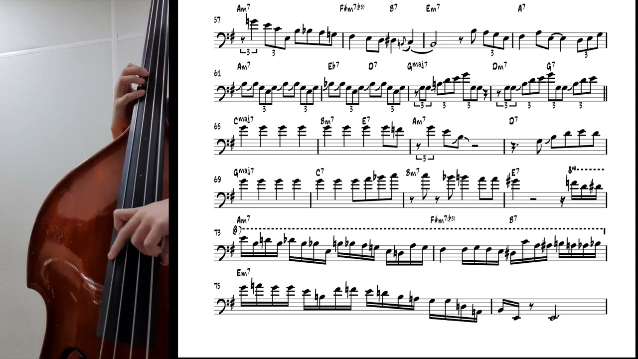 Day by day - Christian Mcbride Bass solo Transcription