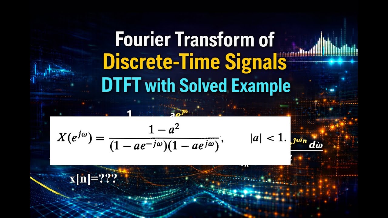 Fourier Transform of Discrete-Time Signals | DTFT with Solved Example
