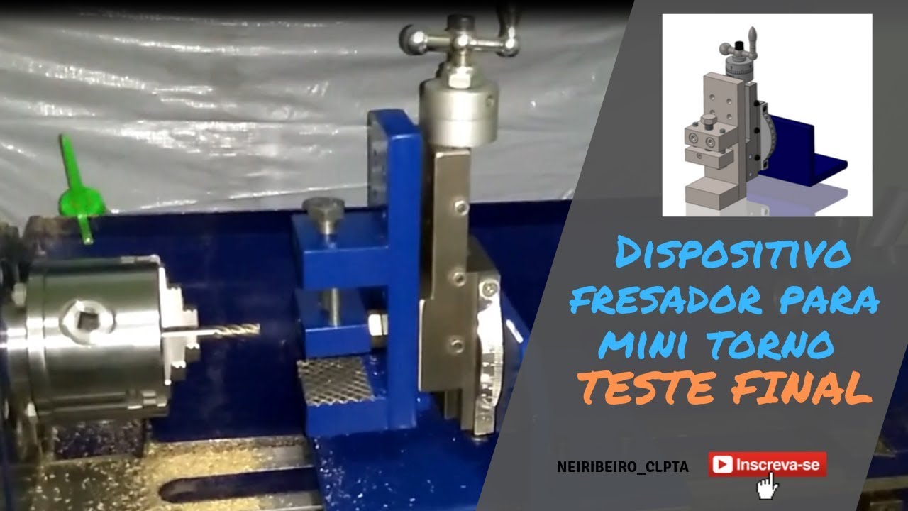 Dispositivo fresador mini torno #5 Teste final