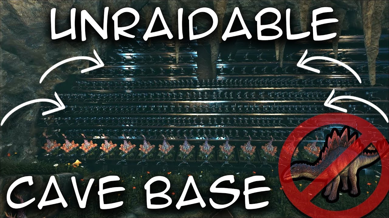Ark | Ultimate Unraidable PvP Lava Cave Base design[Tutorial][Ark Survival Evolved]