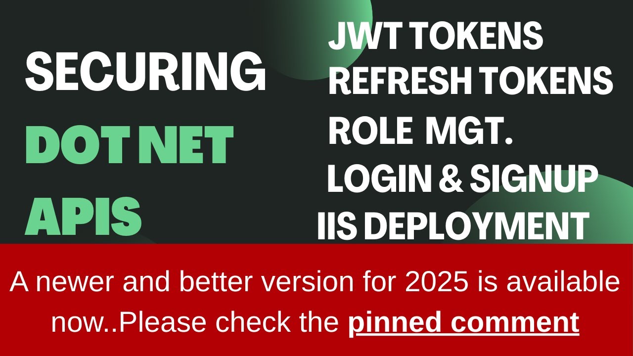 JWT tokens, Refresh tokens and role management in dot net core API | Signup & login in dot net apis