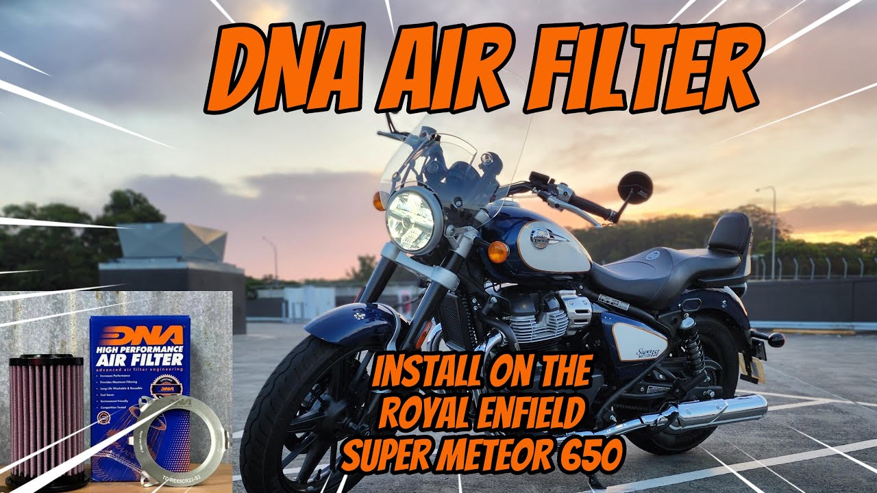 DNA High Performance Air filter Kit Instal on Royal Enfield Super Meteor 650