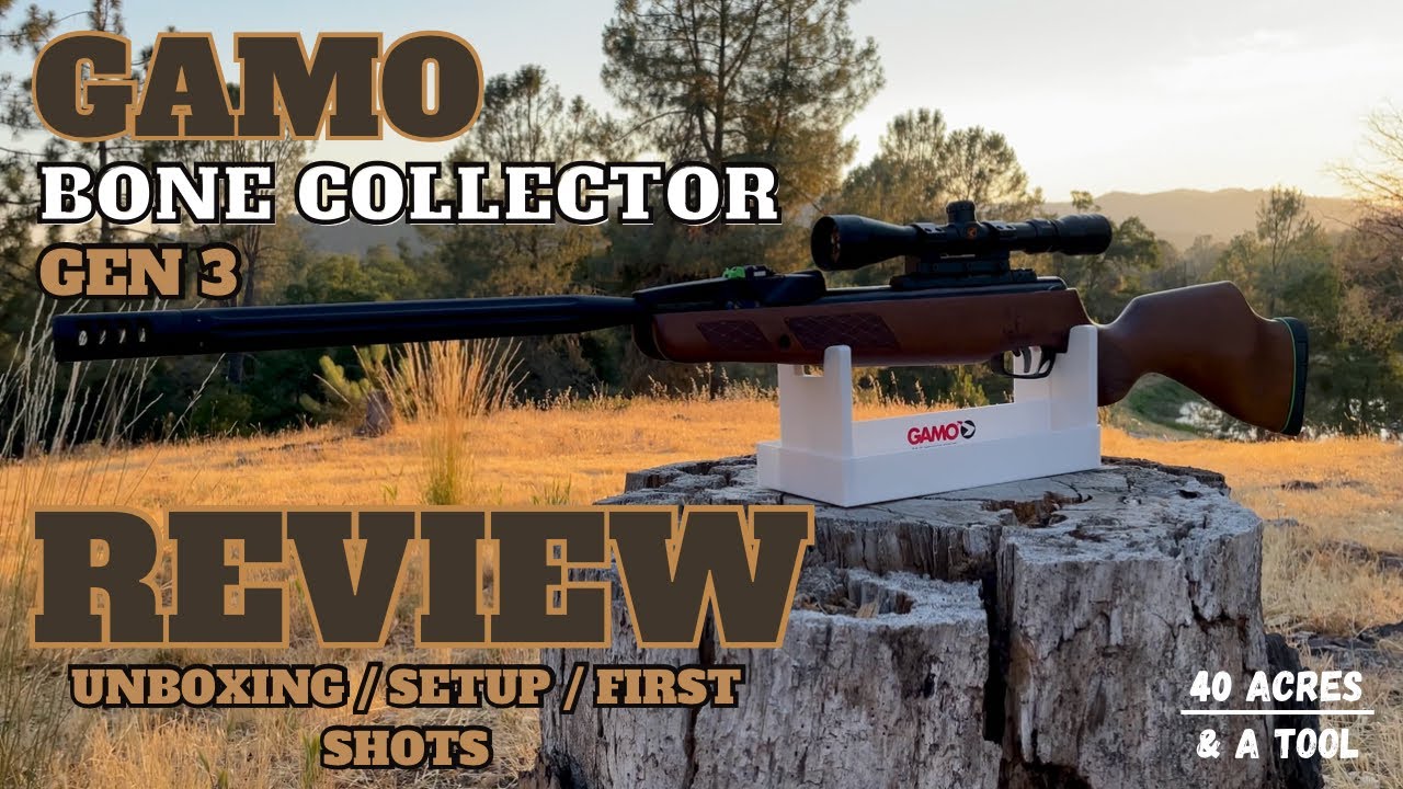 Gamo Bone Collector Gen 3 .22 Caliber Break Barrel Air Rifle Review | Unboxing | Setup | First Shots