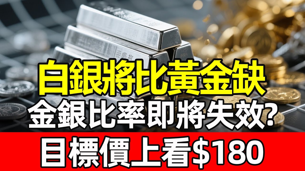 白銀比黃金更稀缺？高盛前主管驚人預判：金銀比失效，銀價將衝上180美元！庫存枯竭下的財富重分配，您準備好了嗎？#白銀走勢 #白銀價格 #貴金屬投資 #白銀
