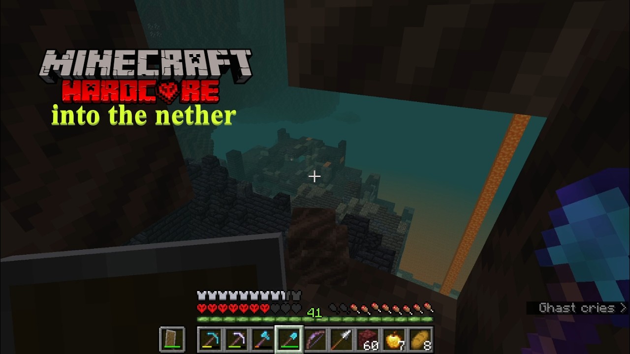 hardcore minecraft stream, not taking any chances going to the nether