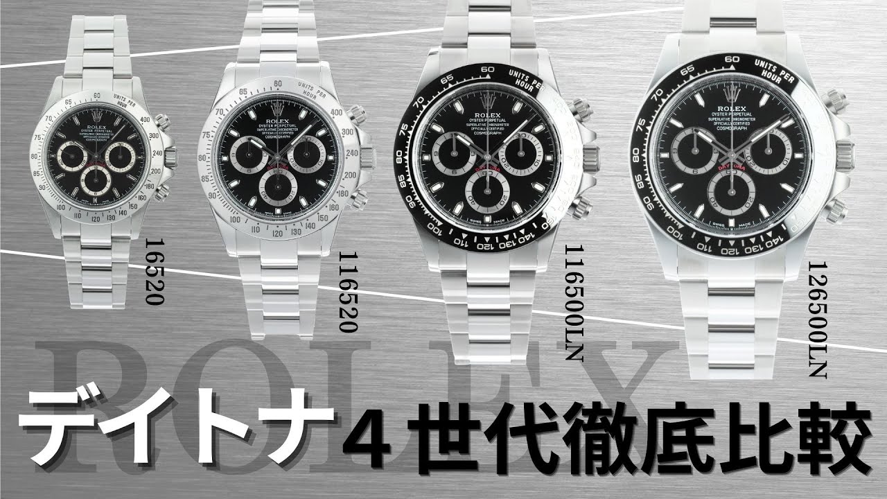 【ROLEX】デイトナ4世代徹底比較