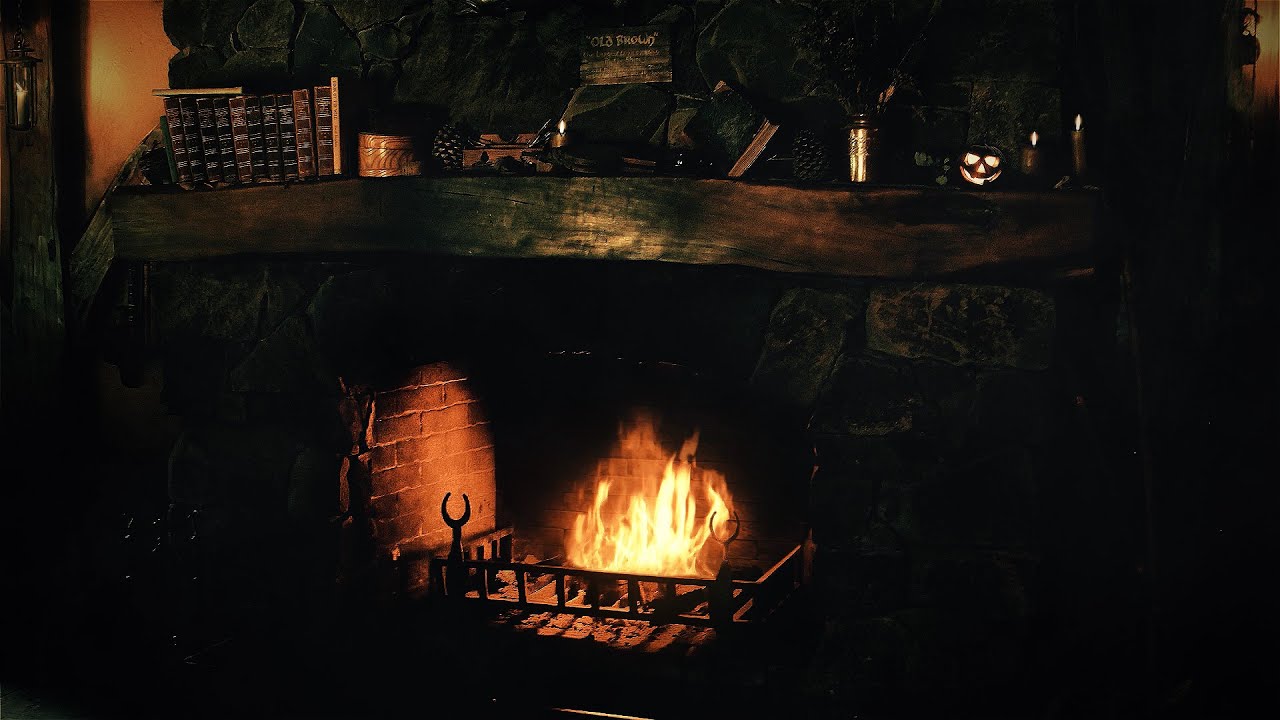🫖🔥 HOBBIT'S COZY FIREPLACE | Lord of the Rings Inspired ASMR & Music | Crackling fire, Crickets 😴