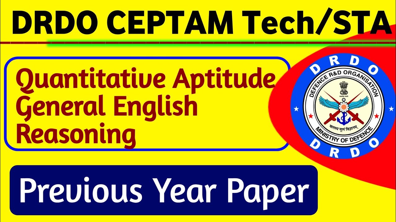DRDO CEPTAM 11 Previous year Question paper | DRDO CEPTAM CBT 1 Classes | DRDO Maths General English