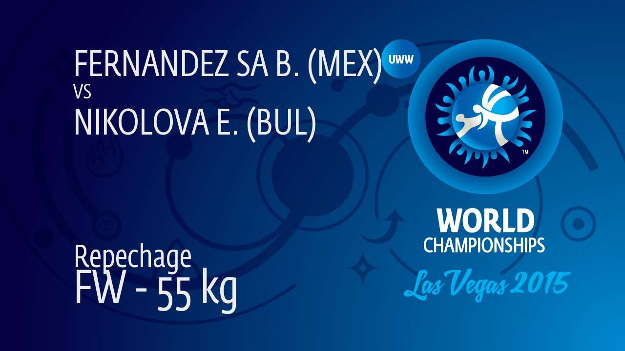 Repechage FW - 55 kg: E. NIKOLOVA (BUL) df. B. FERNANDEZ SA (MEX) by FALL, 5-4