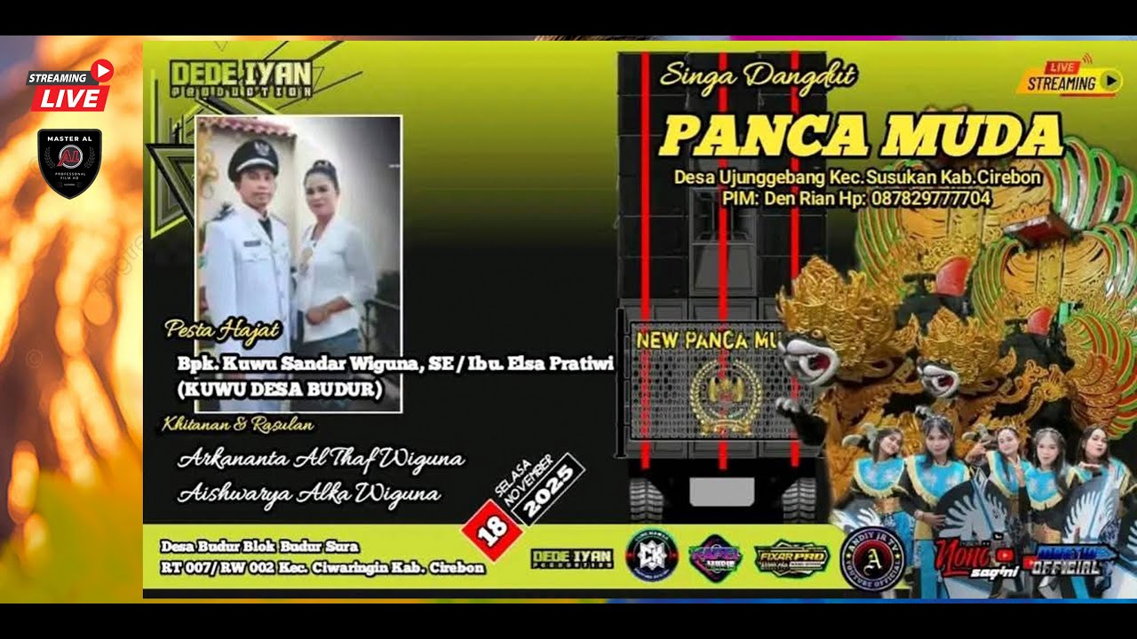 PANCA MUDA - ARKANANTA AL T W / AISHWARYA A W - KUWU SANDAR WIGUNA, SE (KUWU DESA BUDUR BUDUR )