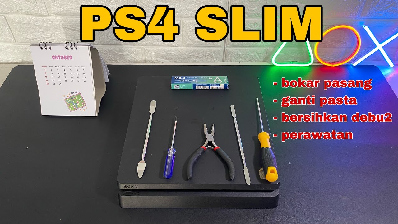 TUTORIAL CARA BONGKAR PASANG PS4 SLIM & GANTI PASTA !!! LENGKAP DARI NOL SAMPAI BERHASIL !!!