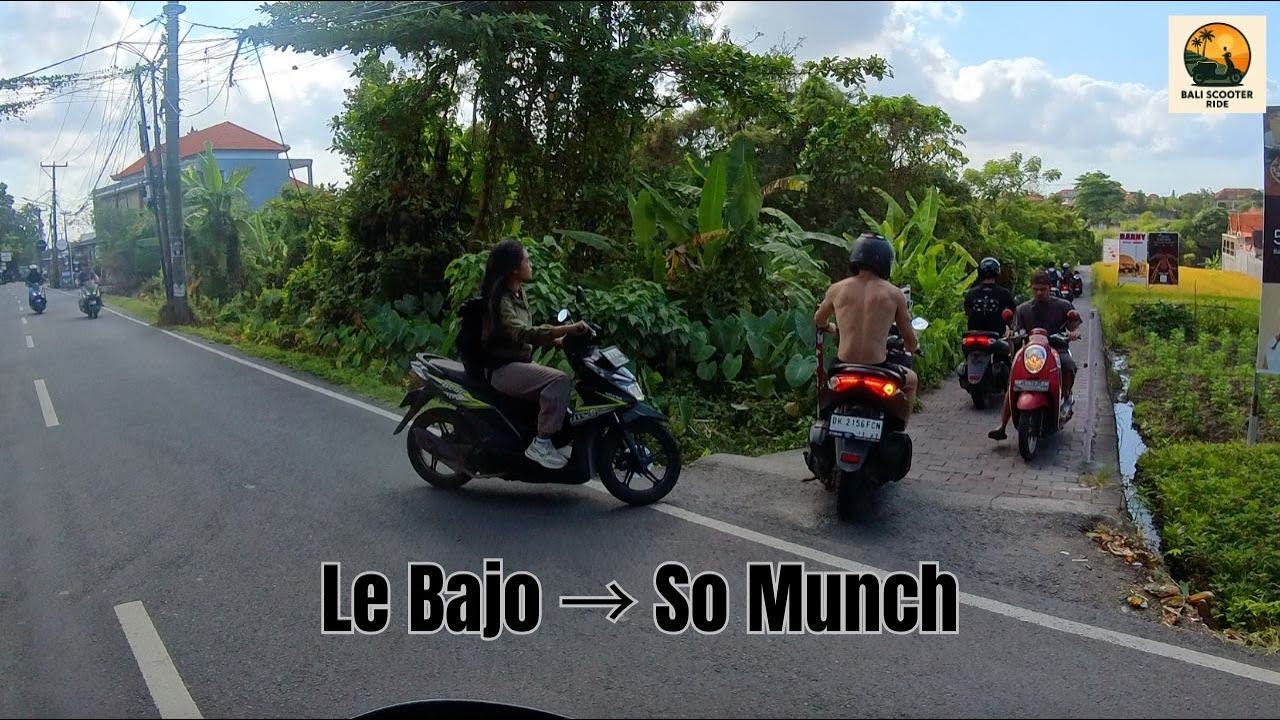 Bali Scooter Ride | Le Bajo to So Munch (Canggu POV, morning, 9am, 9 October 2025)