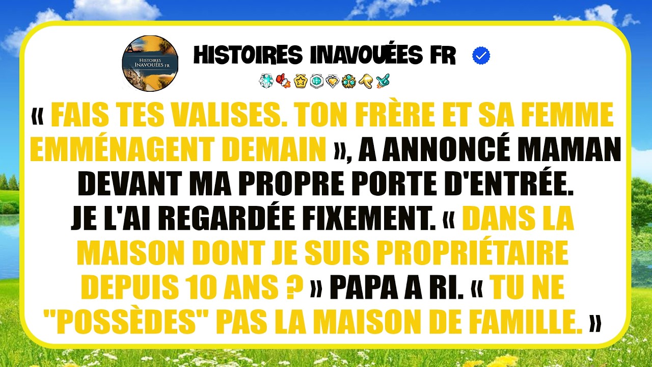 Mes Parents Ont Donné Ma Maison À Mon Frère — Ils Ont Oublié Que J’en Suis Le Propriétaire Légal.