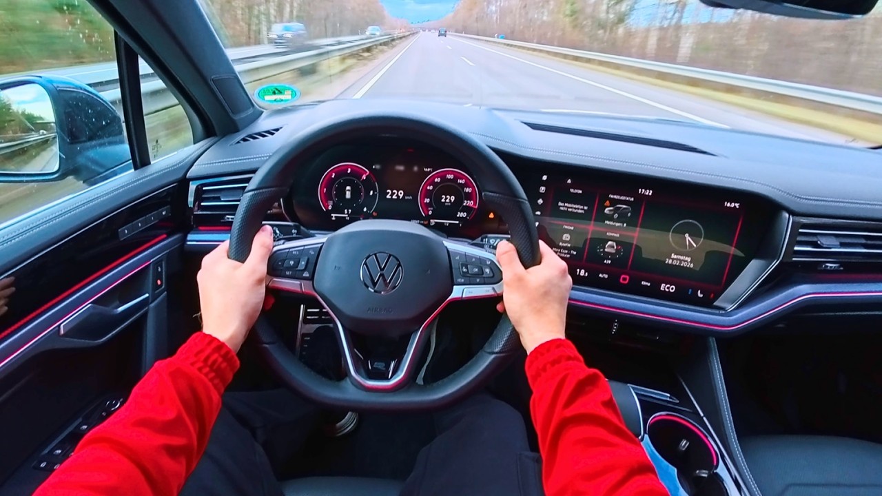 2025 Volkswagen Touareg 3.0 TDI R-Line I Vollgas auf der Autobahn 🚗