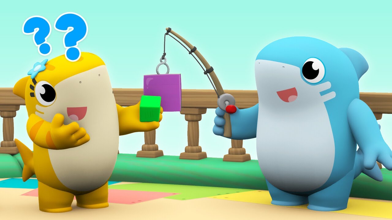 Learn Shapes with a Fun Song! 🎶 Nursery Rhymes & Kids Songs | Shark Academy