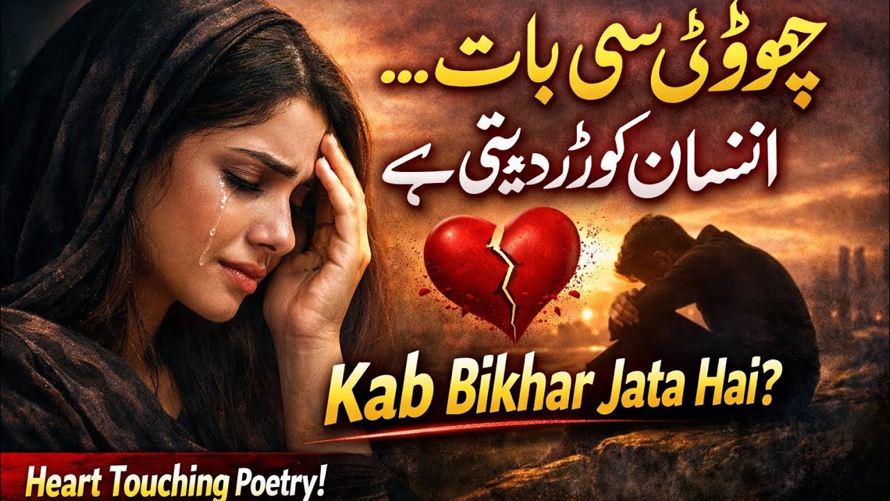 Choti Si Baat Se Insaan Bikhar Jata Hai | Deep Emotional Urdu Poetry | Fiza Aik Sawal