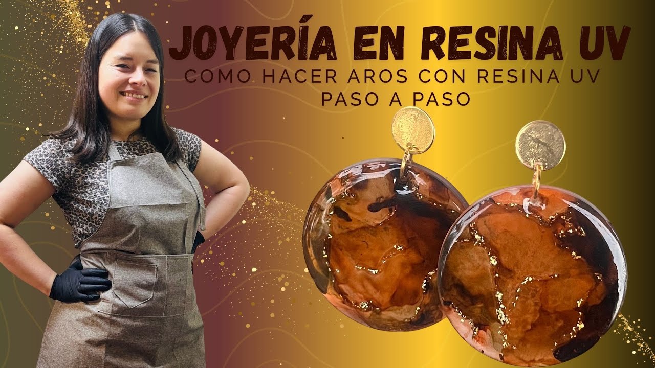 Cómo Hacer Aros de Resina UV Elegantes ✨ | Pendientes Sofisticados con Pigmentos y Pan de Oro 💫