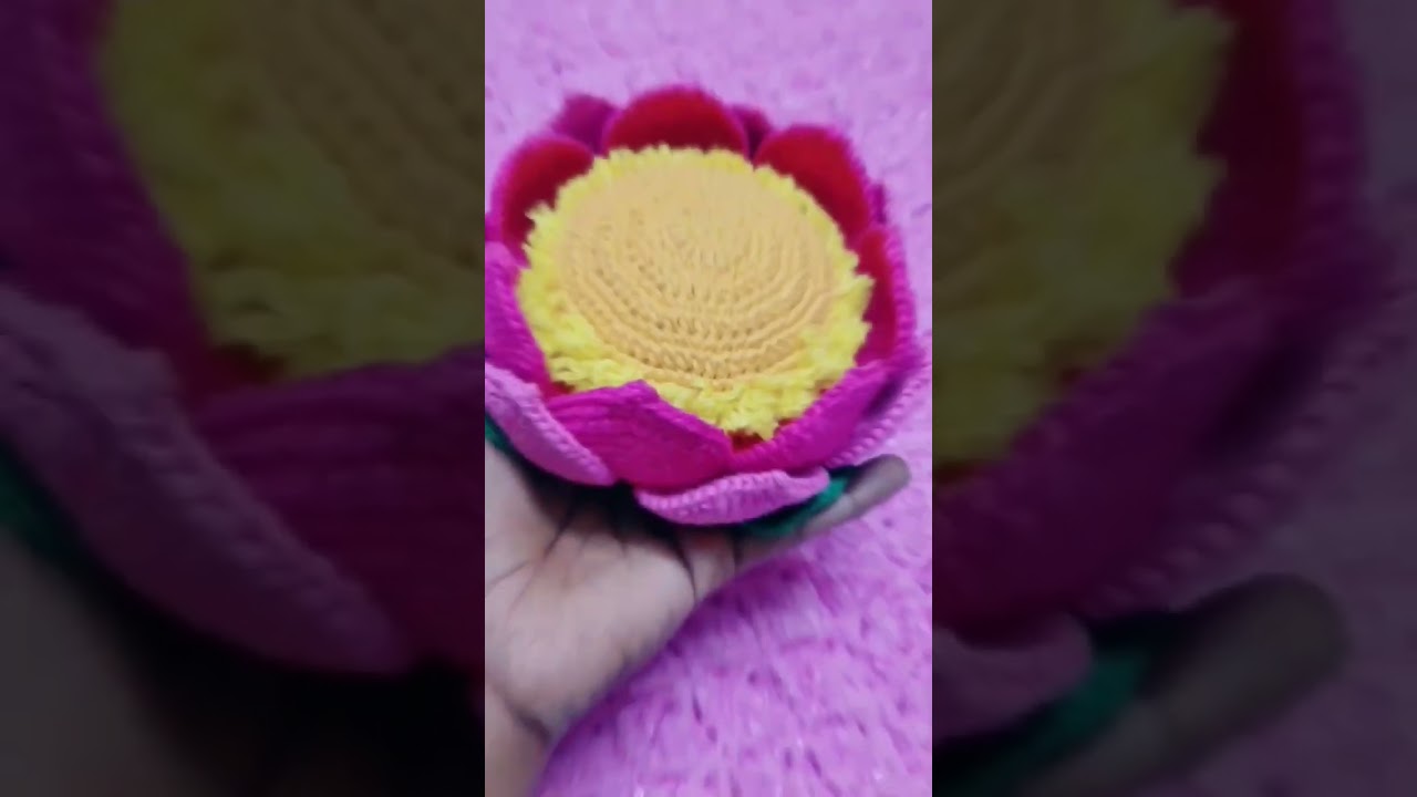 crocheted lotus 😍 #crocheting #handmadegifts #crochetlotus #handmadecraft #crazzycrochetd