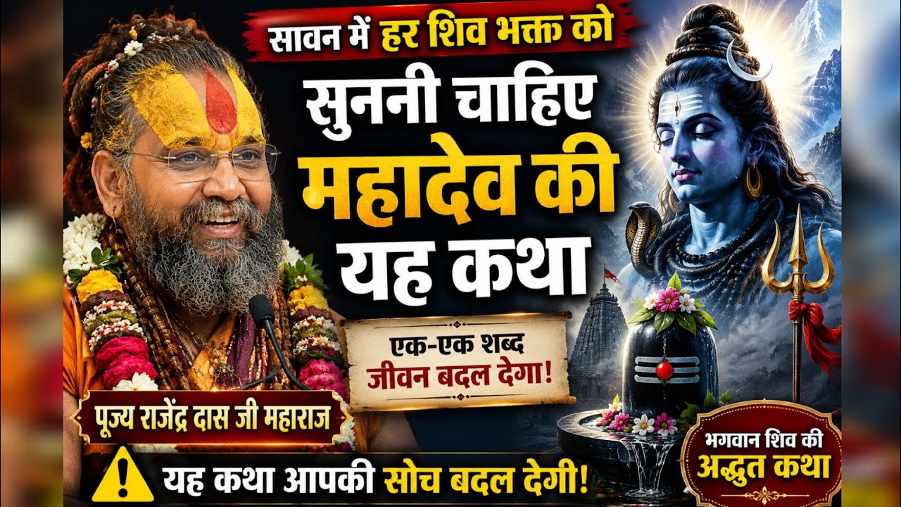 सिर्फ एक बार सुन लो यह शिव कथा – करोड़ों जन्मों के पाप नष्ट हो जाएंगे | Rajendra Das Ji Maharaj 
