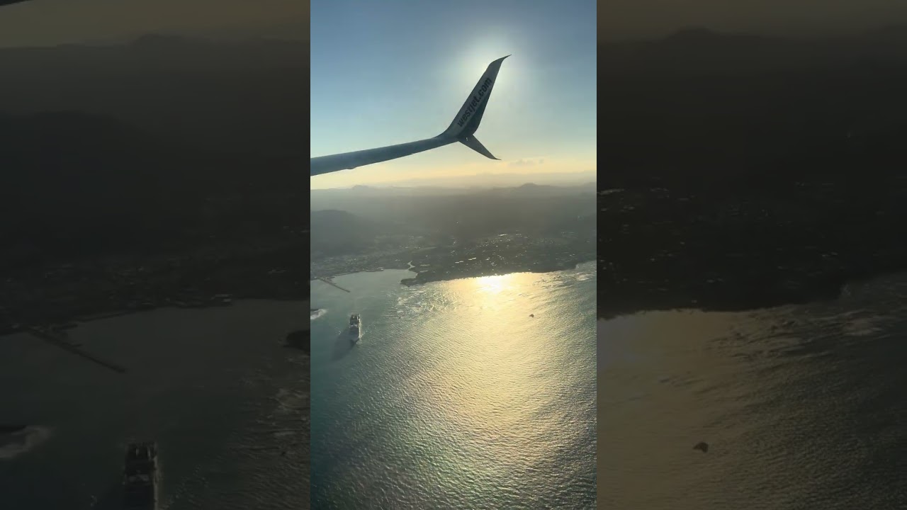 Smooth Landing - Breathtaking Aerial Journey to Runway#aviation #travel #dominican republic#westjet