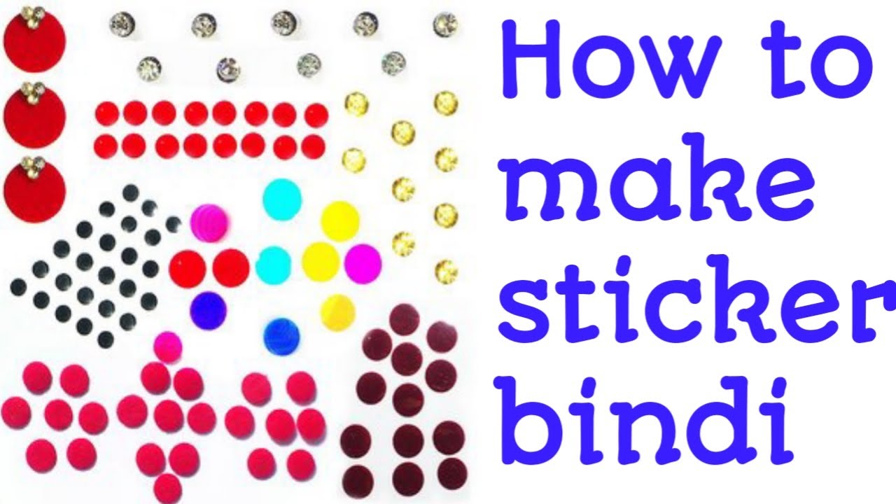How to make sticker bindi at home/Homemade sticker bindi