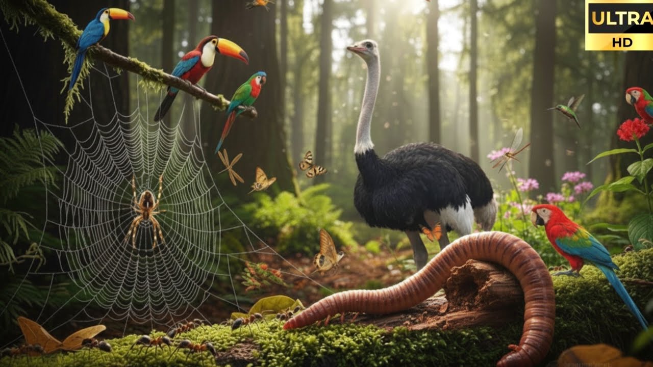 Wildlife Amazon Jungle Insects & Birds | Ultra Real Nature Scenes in 4K