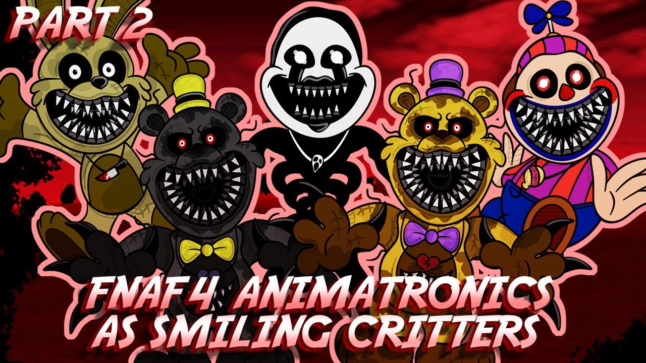 Drawing FNAF 4 Animatronics as Smiling Critters from Poppy Playtime Chapter 3 (Part 2)