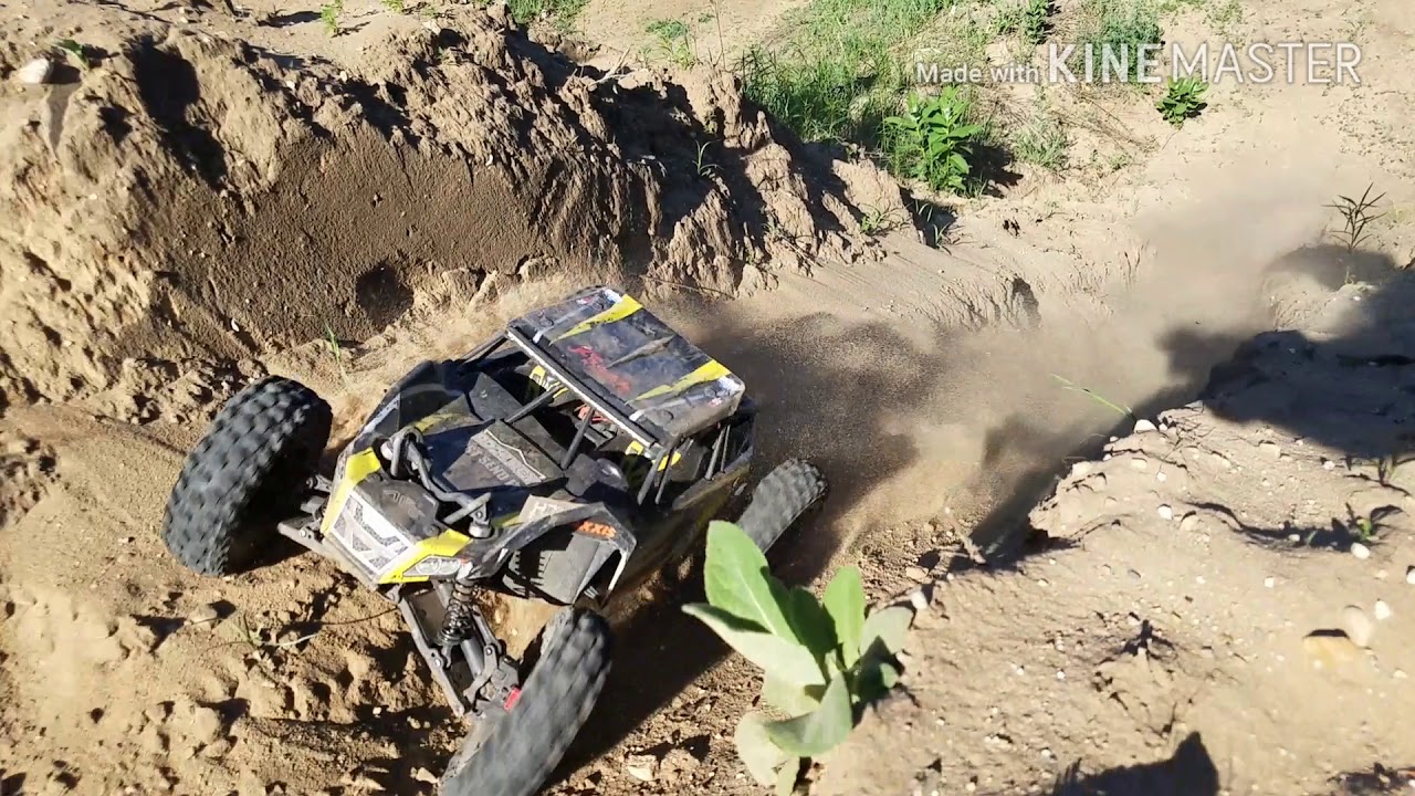 Losi Rock Rey bashing at a 1:1 crawler course.