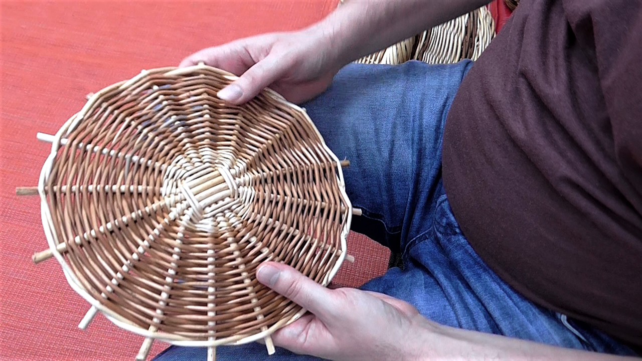 Как сплести основу для корзины — простое плетение.