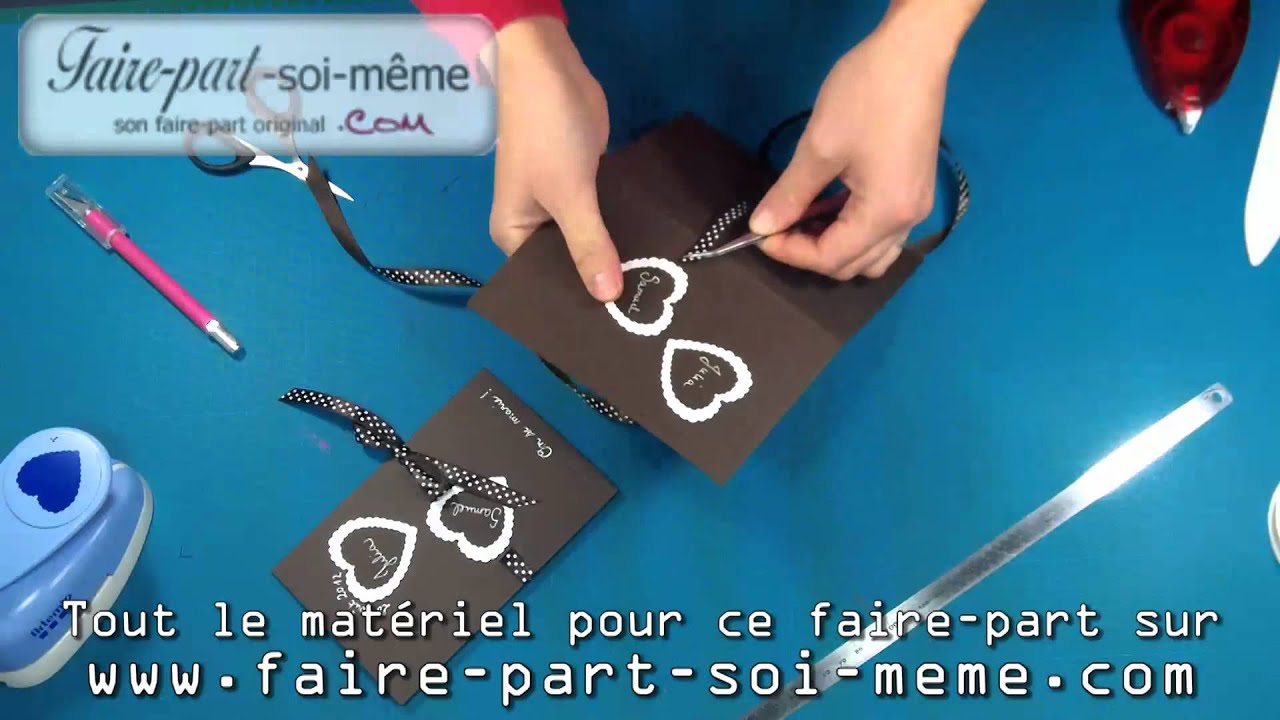 Faire part mariage pas à pas à faire soi-même Julia et Samuel