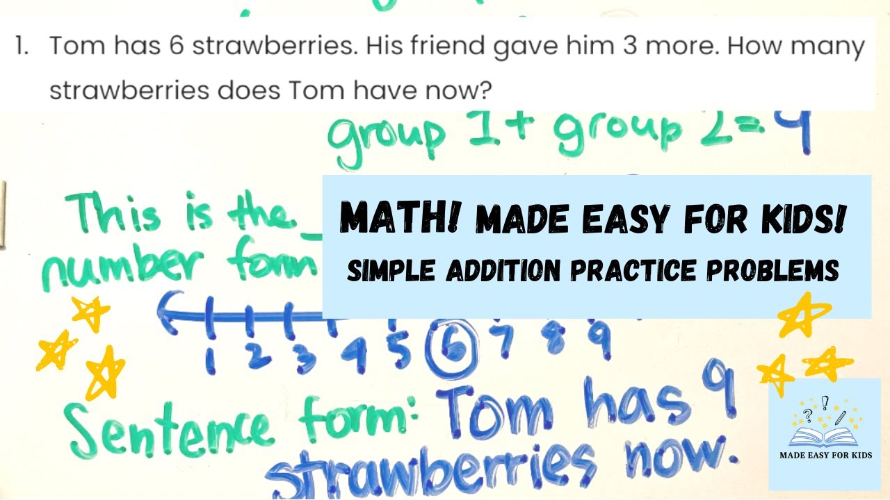How to do Simple Addition: Practice Problems | Made Easy for Kids
