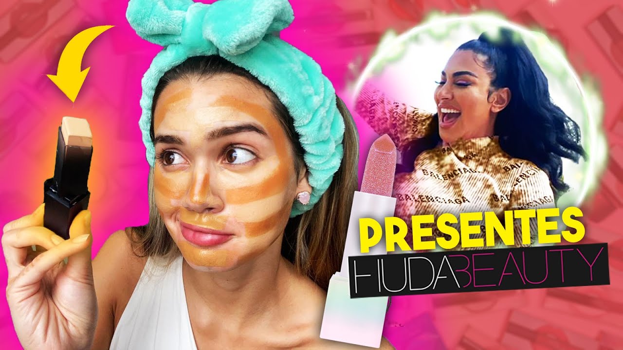 TESTANDO TODOS PRESENTES DA HUDA BEAUTY! Deu certo em mim?
