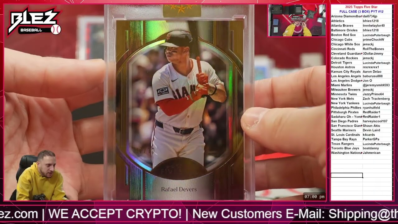2025 Topps Five Star FULL CASE BREAK Pick Your Team #12