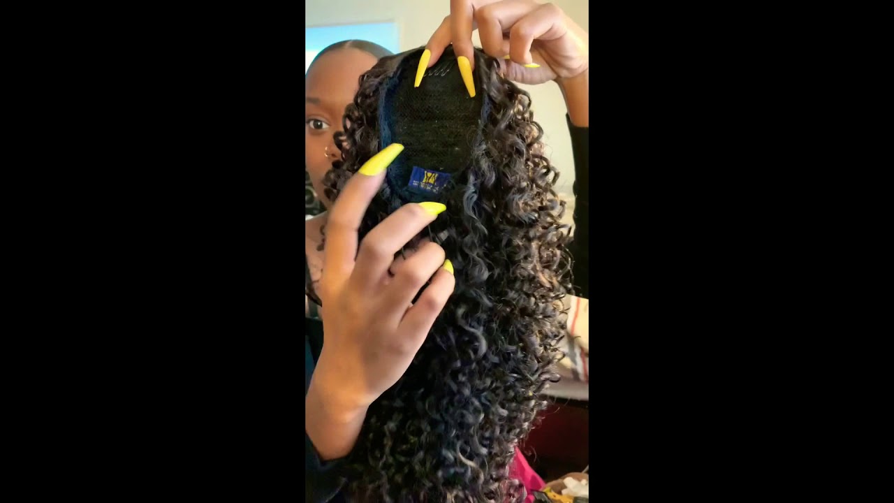 EASY DIY SENSATIONNEL CRETA GIRL DRAWSTRING PONYTAIL SLAY FOR UNDER $15 😱