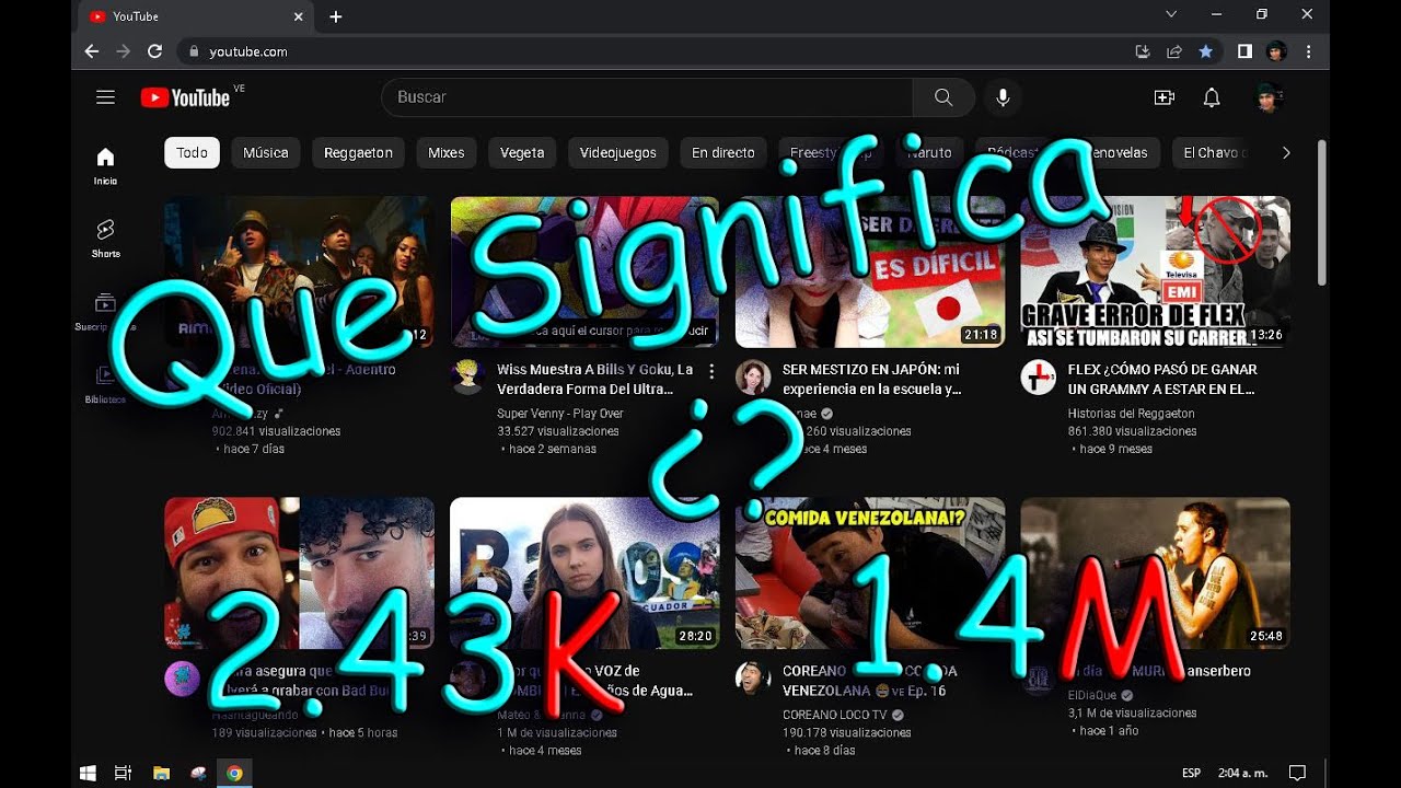 Que significa la Letra K y M en YouTube ( BIEN EXPLICADO)