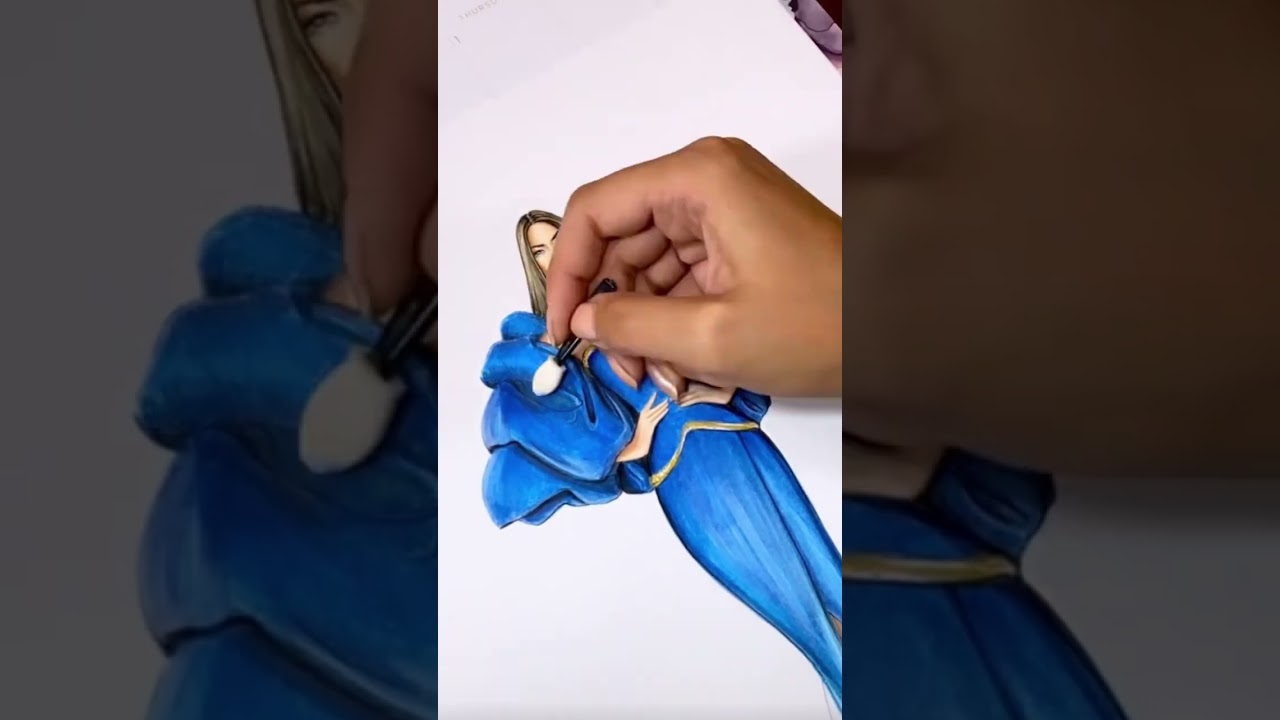 How to color a fashion illustration